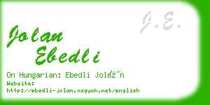 jolan ebedli business card
